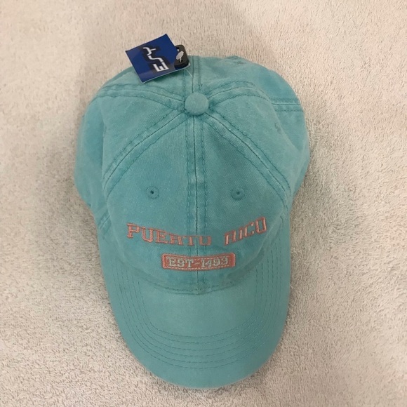 ESY for Puerto Rico Women on Lime Green Adjustable Travel & Beach Baseball Cap - Picture 9 of 15